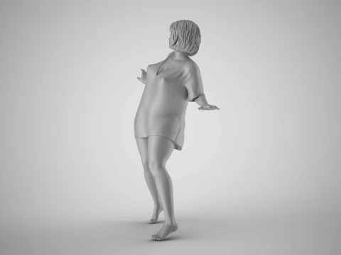 Startle Girl 3D Print Model