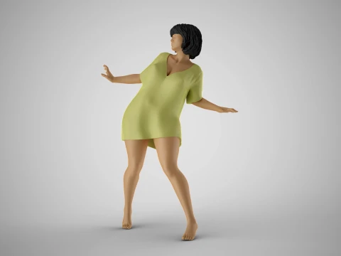Startle Girl 3D Print Model