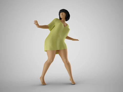 Startle Girl 3D Print Model