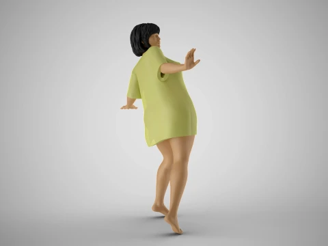 Startle Girl 3D Print Model