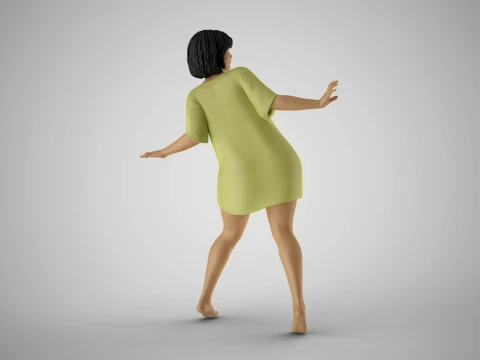 Startle Girl 3D Print Model