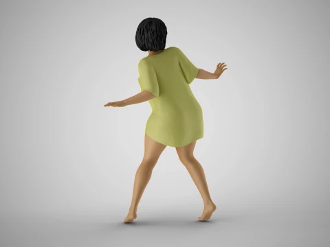 Startle Girl 3D Print Model