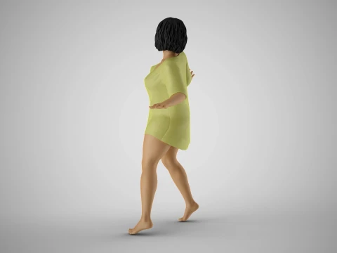 Startle Girl 3D Print Model