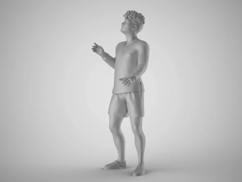 Daydreaming Man 3D Print Model