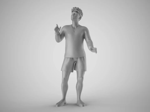 Daydreaming Man 3D Print Model