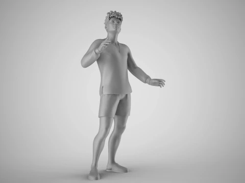 Daydreaming Man 3D Print Model