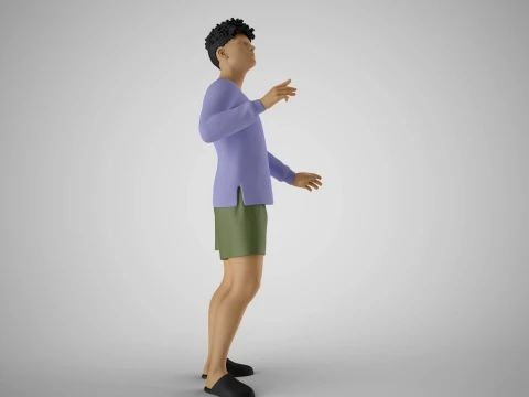 Daydreaming Man 3D Print Model