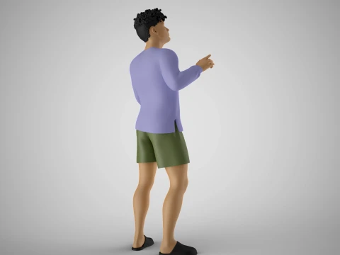 Daydreaming Man 3D Print Model