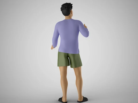 Daydreaming Man 3D Print Model