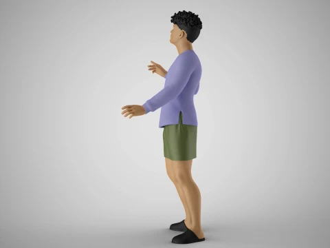 Daydreaming Man 3D Print Model