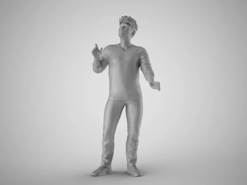 Anxious Man 3D Print Model