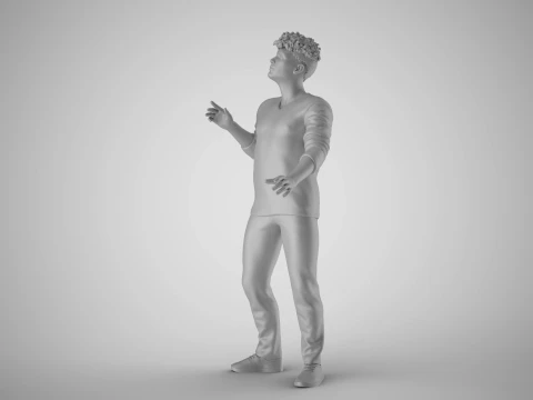 Anxious Man 3D Print Model