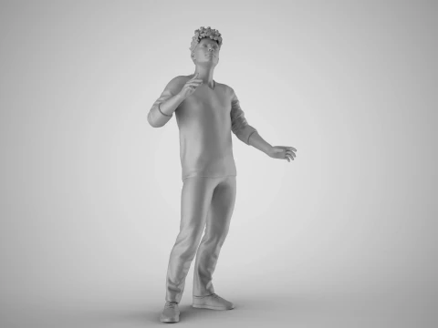 Anxious Man 3D Print Model