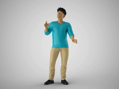 Anxious Man 3D Print Model