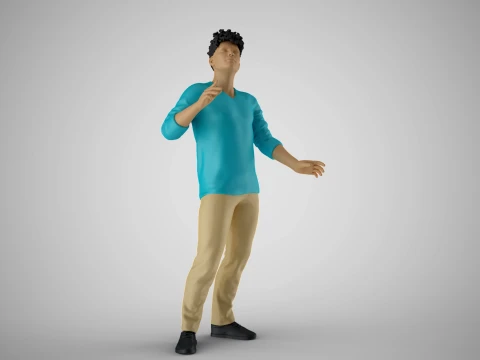 Anxious Man 3D Print Model