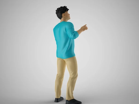 Anxious Man 3D Print Model