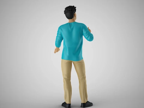 Anxious Man 3D Print Model