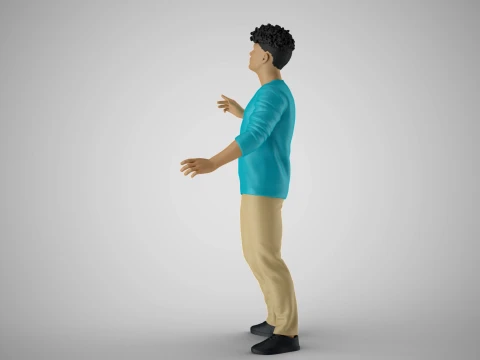 Anxious Man 3D Print Model