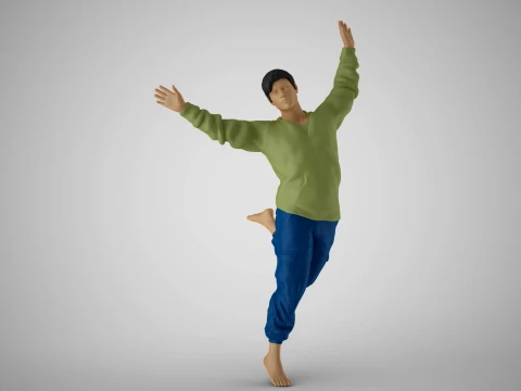 Free Spirited Man 3D Print Model