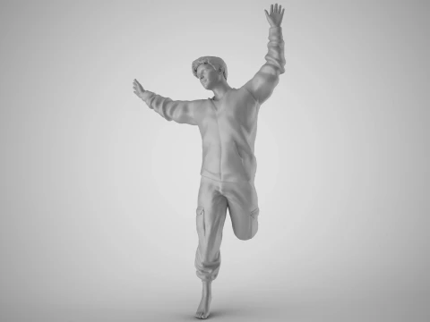Free Spirited Man 3D Print Model