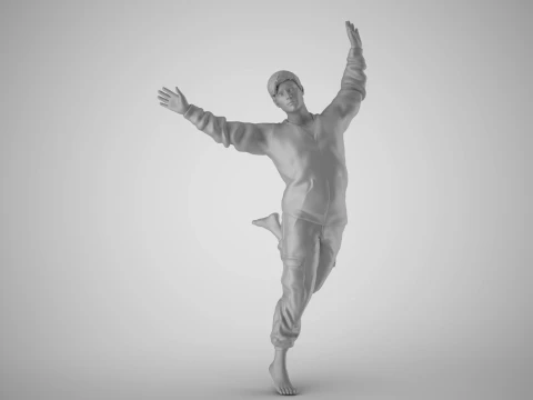Free Spirited Man 3D Print Model