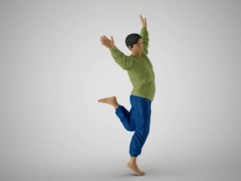 Free Spirited Man 3D Print Model