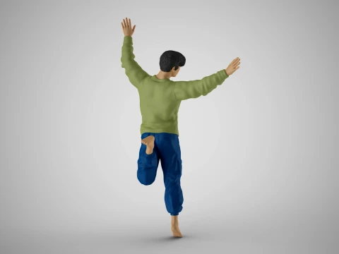 Free Spirited Man 3D Print Model