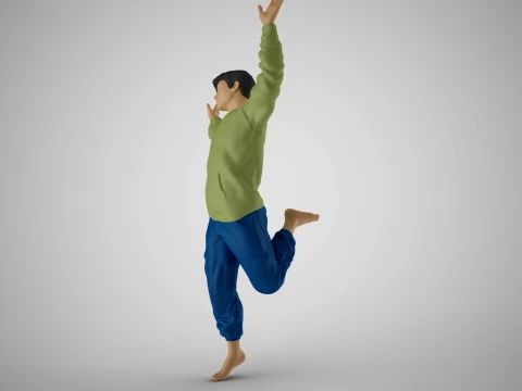 Free Spirited Man 3D Print Model