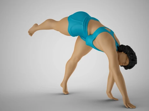 Takla atan kız 3D Baskı Modeli