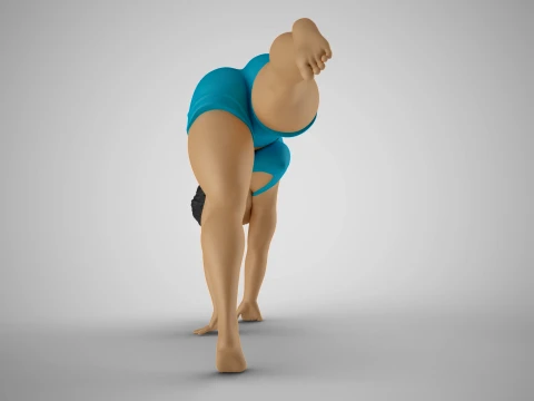 Somersault Girl 3D Print Model