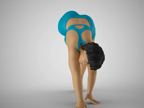 Somersault Girl 3D Print Model