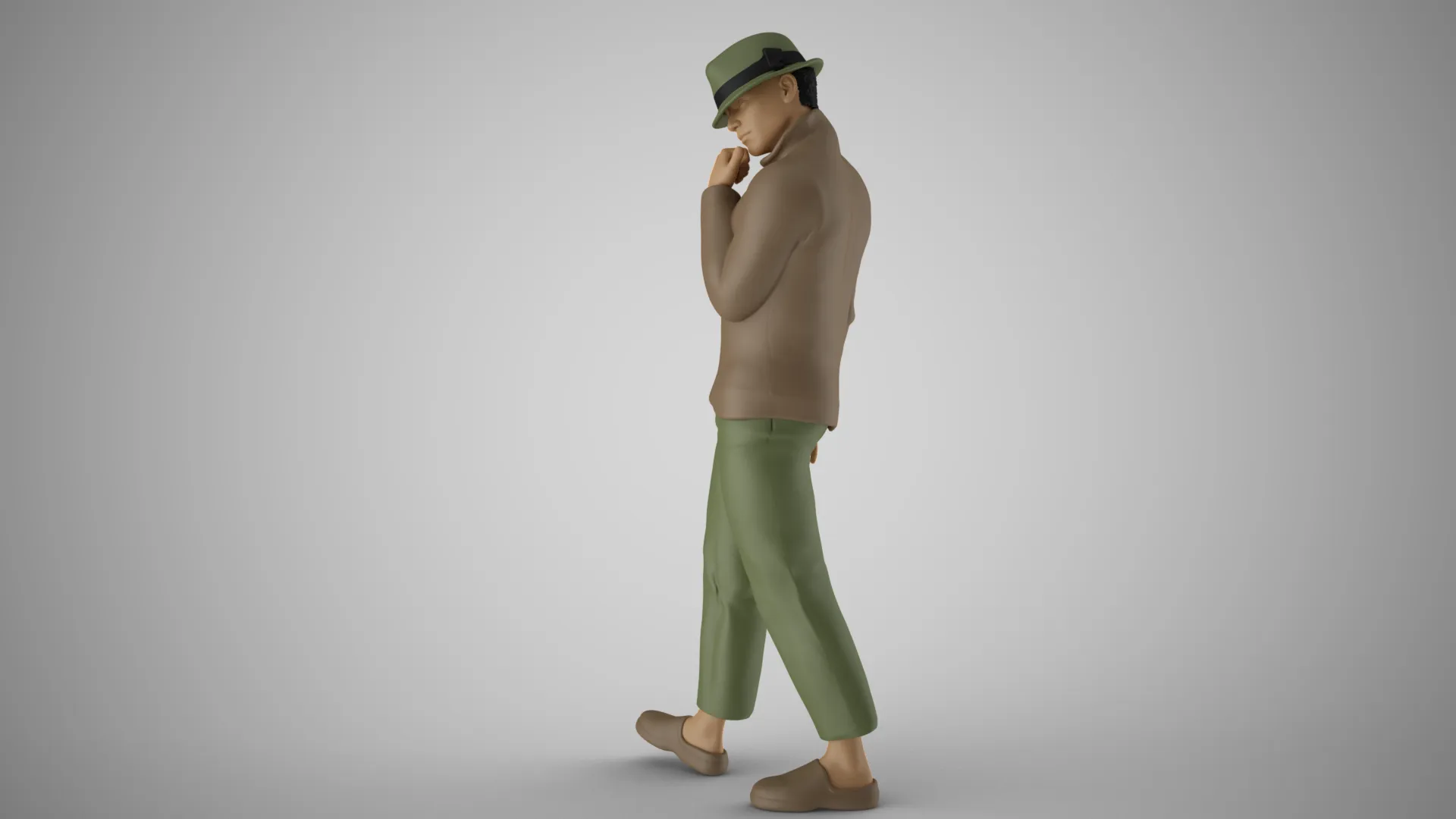 Idle Man 3D Print Model .c4d .max .obj .3ds .fbx .stl .blend 