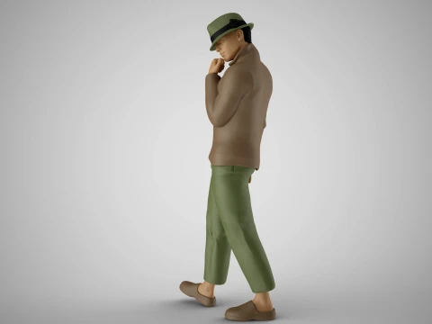 Idle Man 3D Print Model