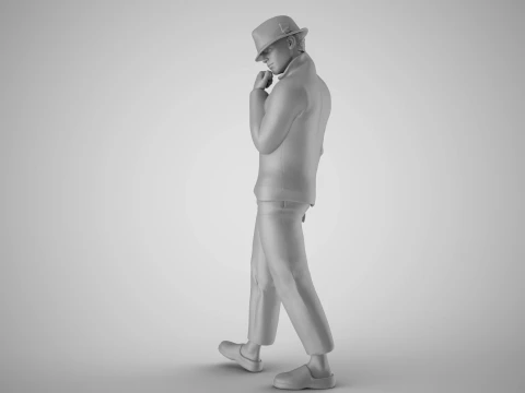 Idle Man 3D Print Model