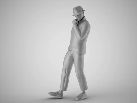 Idle Man 3D Print Model