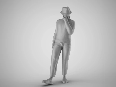 Idle Man 3D Print Model