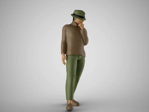 Idle Man 3D Print Model