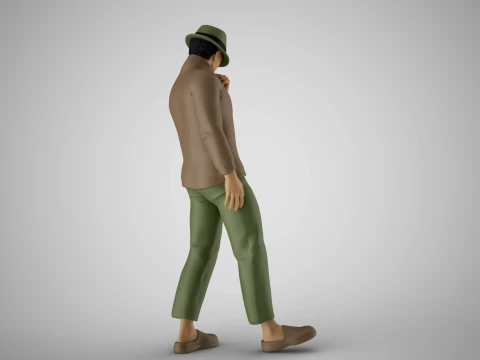 Idle Man 3D Print Model