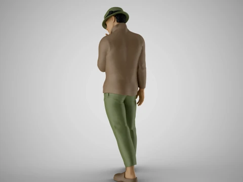 Idle Man 3D Print Model