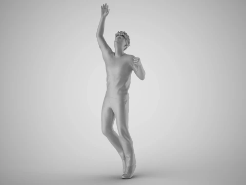 棚の上の物に手を伸ばす 3Dプリントモデル