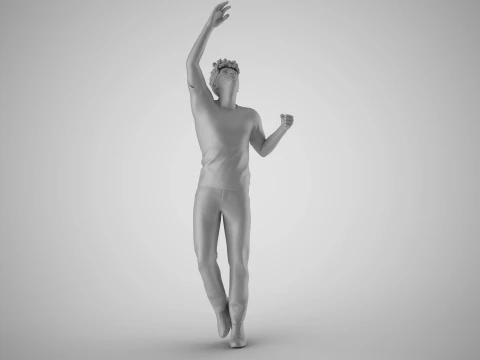 棚の上の物に手を伸ばす 3Dプリントモデル