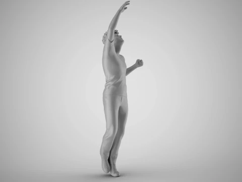棚の上の物に手を伸ばす 3Dプリントモデル