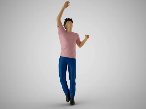 棚の上の物に手を伸ばす 3Dプリントモデル