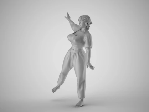 Balancing Girl 3D Print Model