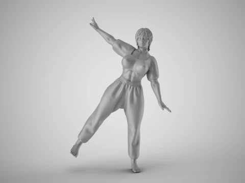 Balancing Girl 3D Print Model