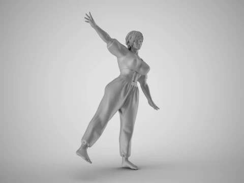 Balancing Girl 3D Print Model