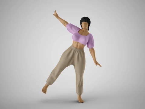 Dengeleyici Kız 3D Baskı Modeli