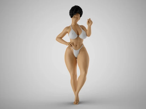 Zomerhitte meisje 3D printmodel