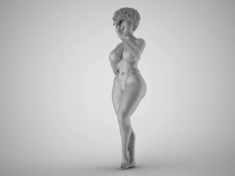 Summer Heat Girl 3D Print Model