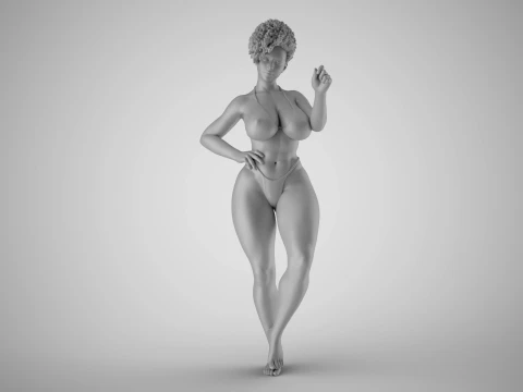 Summer Heat Girl 3D Print Model